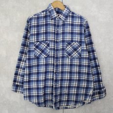 画像1: 80〜90's AMERICAN EDITION USA製 チェック柄ネルシャツ M (1)