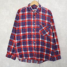 画像1: ESQUIRE チェック柄 ネルシャツ (1)