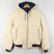 画像2: 70〜80's フード付き リバーシブル ダウンジャケット  (2)