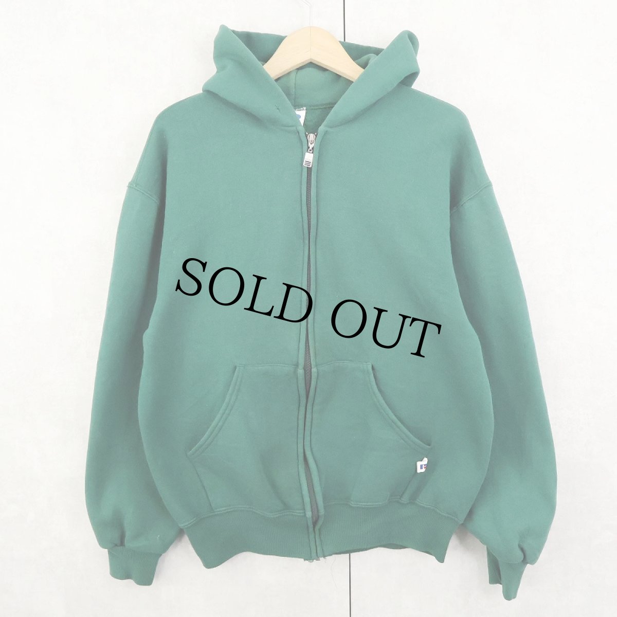 画像1: 90's RUSSELL ATHLETIC USA製 スウェットジップパーカー M (1)