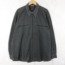 画像1: 90's VERSACE CLASSIC V2 デザインジップシャツ BLACK XL (1)