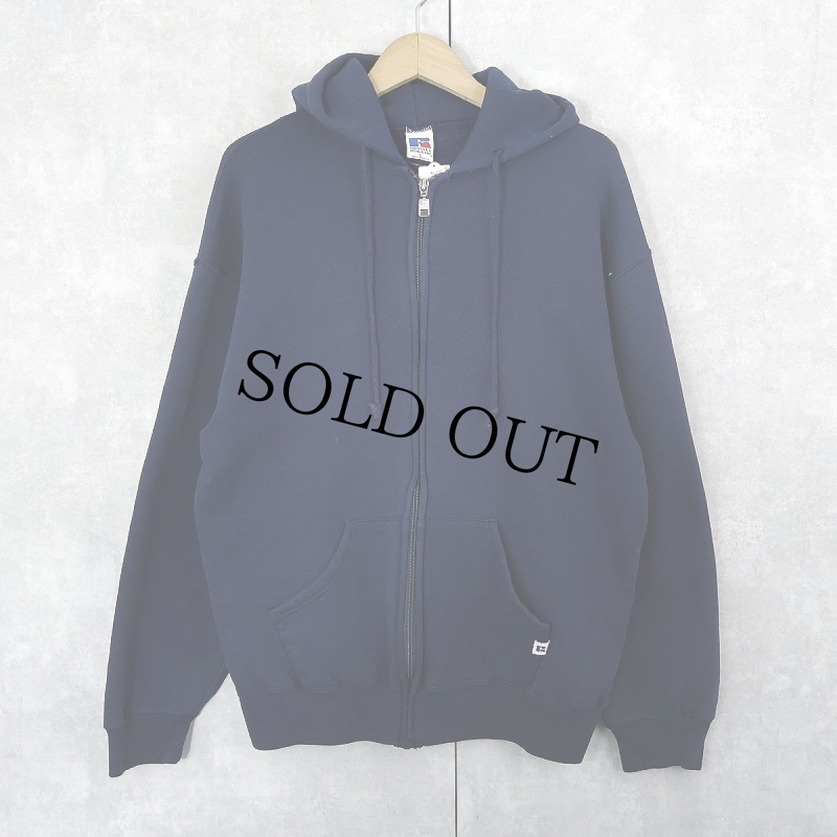 画像1: RUSSELL ATHLETIC スウェットジップパーカー NAVY L (1)