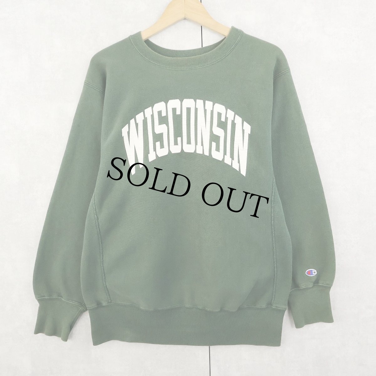 画像1: 90's Champion REVERSE WEAVE USA製 "WISCONSIN" プリントスウェット L (1)