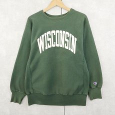 画像1: 90's Champion REVERSE WEAVE USA製 "WISCONSIN" プリントスウェット L (1)