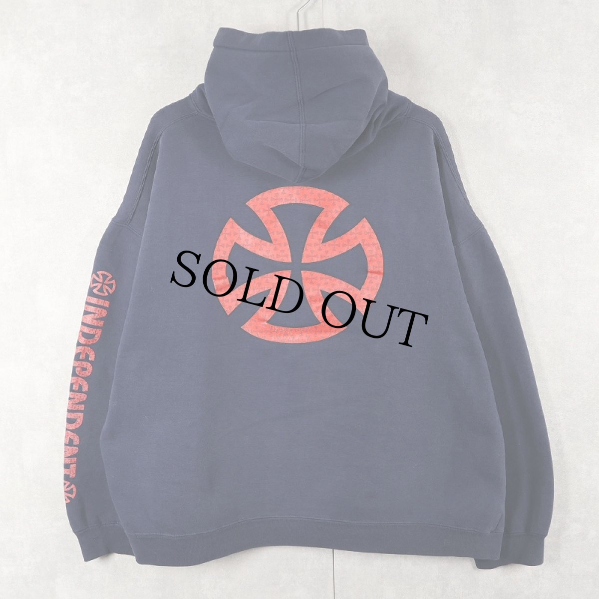 画像2: 2000's INDEPENDENT ロゴプリント スウェットフーディー NAVY (2)