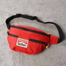 画像1: 90's Marlboro タバコ企業 ナイロンウエストバッグ (1)