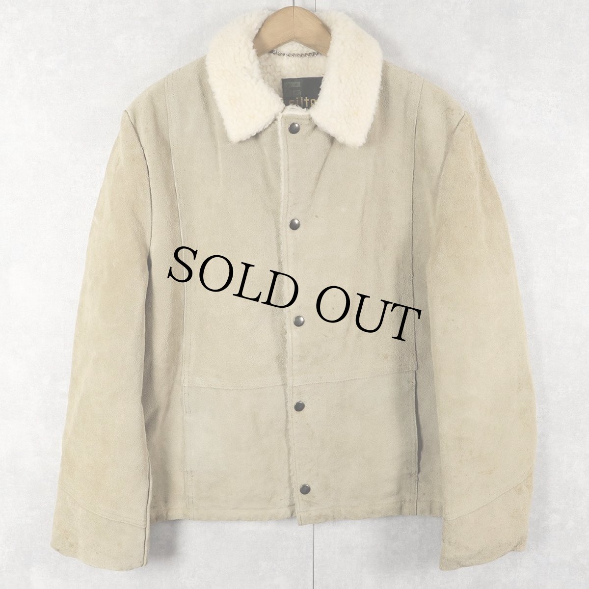 画像1: 70's Silton 裏ボア スエードレザージャケット size42 (1)