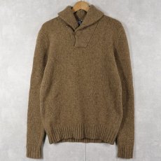 画像1: POLO Ralph Lauren ヘンリーネック ウール×カシミアニットセーター S (1)