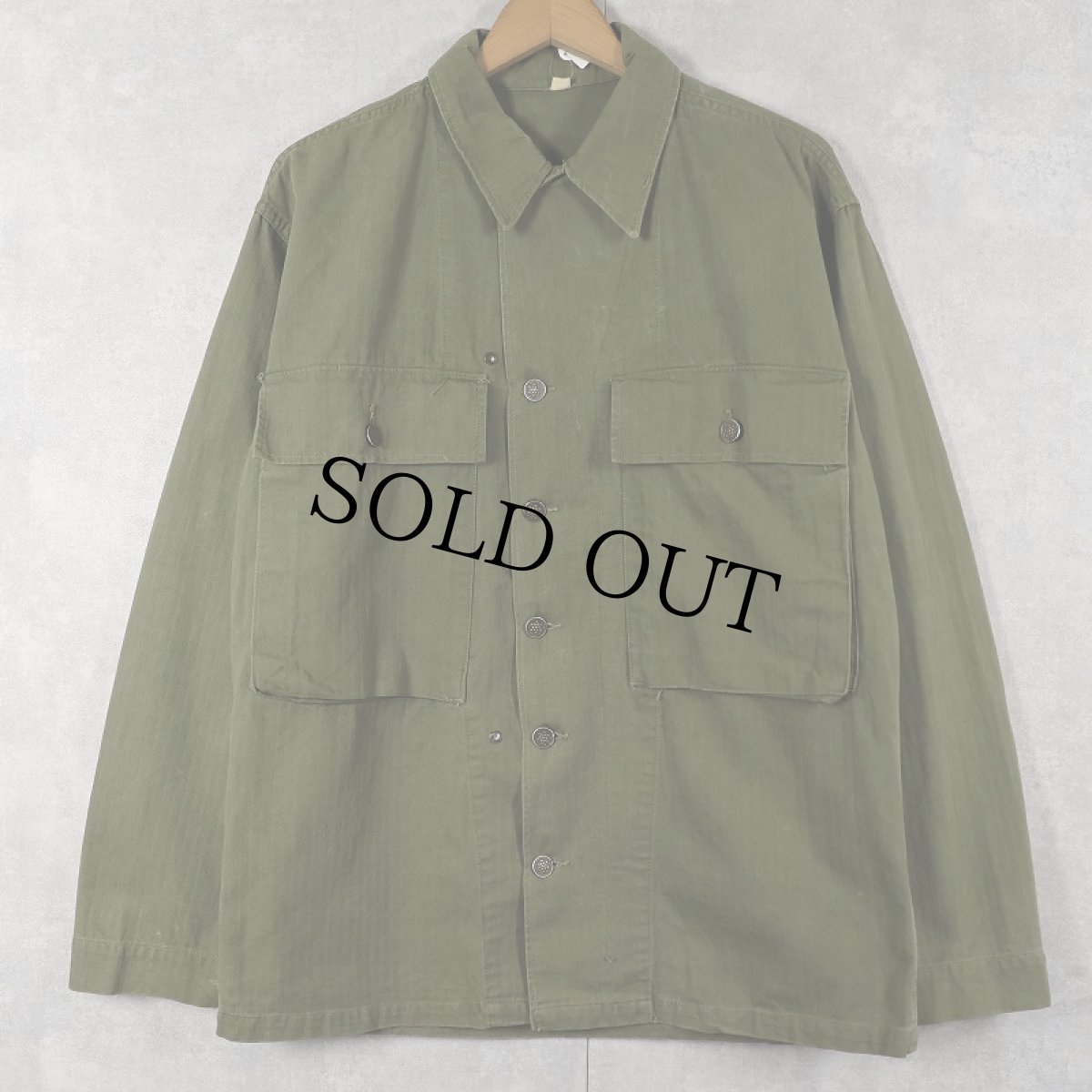 画像1: 40's U.S.ARMY 13スターボタン M-43 HBTジャケット 36R (1)