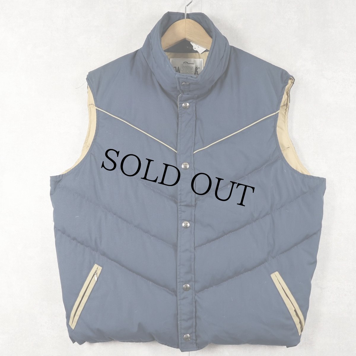 画像1: 80's Woolrich ウエスタンデザイン ダウンベスト NAVY L (1)