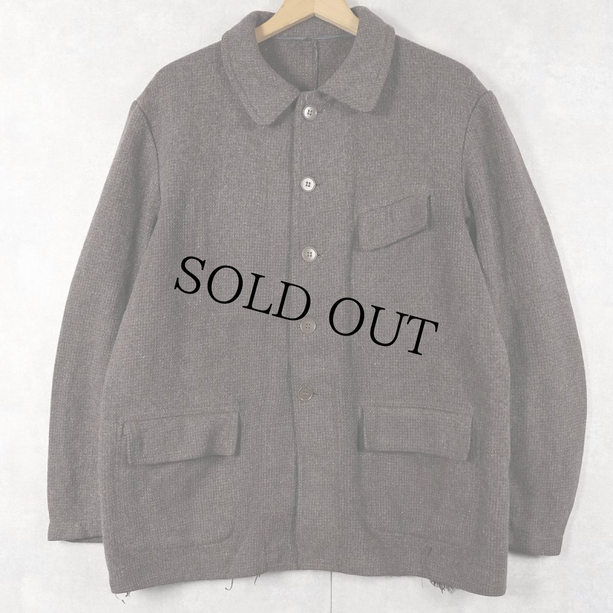 画像1: 50's FRENCH ウールファーマーズジャケット (1)