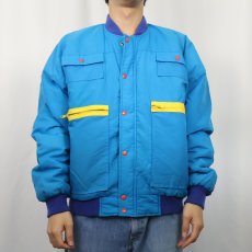 画像3: 80's Ocean Pacific 中綿入り デザインナイロンジャケット (3)