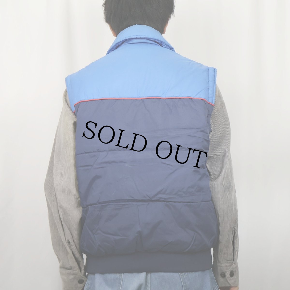 画像4: 70's Ocean Pacific 2トーン 中綿入り ナイロンベスト L (4)