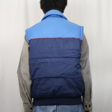 画像4: 70's Ocean Pacific 2トーン 中綿入り ナイロンベスト L (4)