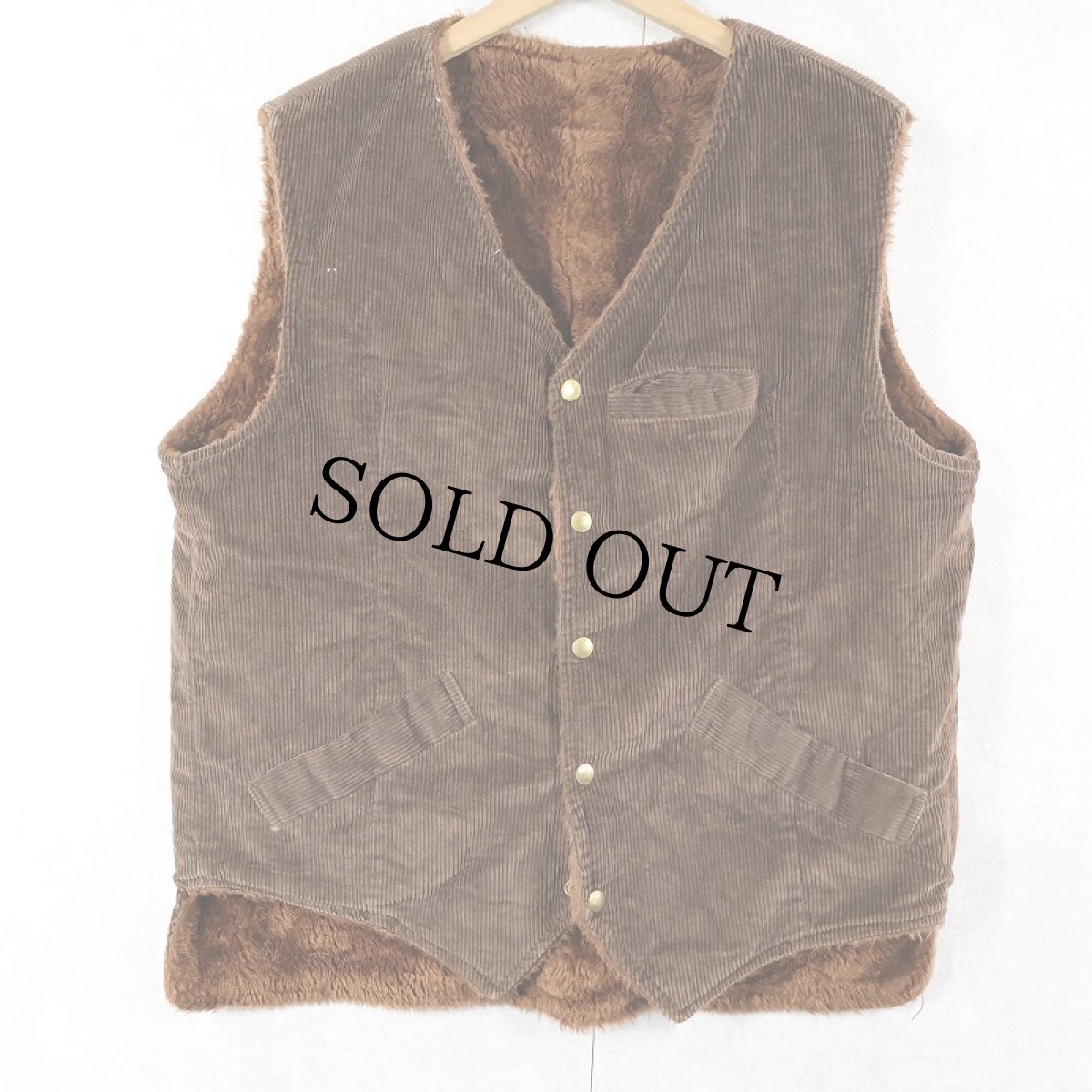 画像2: 裏ボア コーデュロイベスト (2)