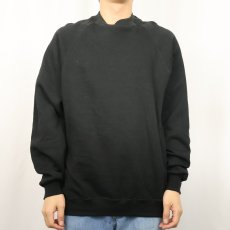 画像2: 80〜90's JERZEES USA製 無地スウェット BLACK L (2)
