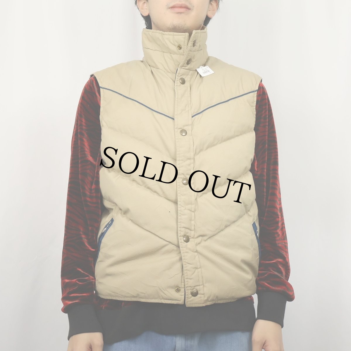 画像2: 80's Woolrich ウエスタンデザイン ダウンベスト (2)