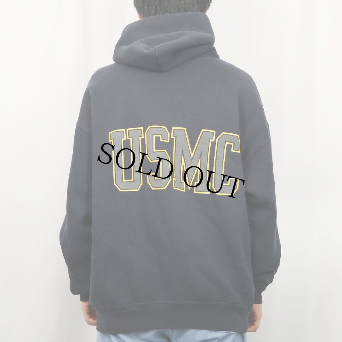 画像3: M.J.SOFFE "USMC" プリントスウェットフーディー BLACK XL (3)