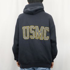 画像3: M.J.SOFFE "USMC" プリントスウェットフーディー BLACK XL (3)