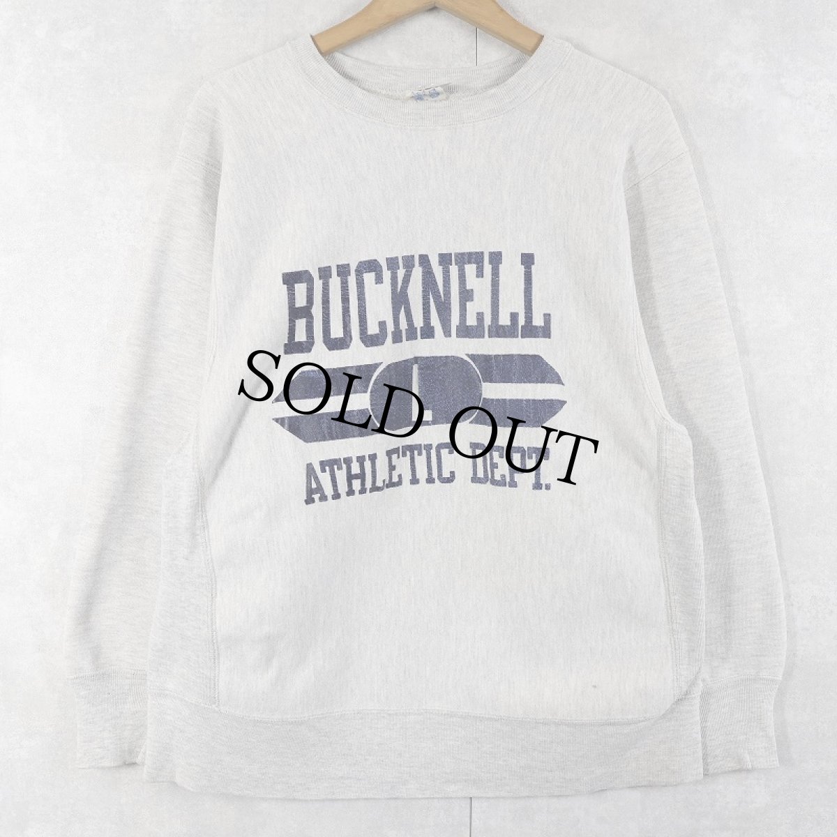画像1: 80's Champion REVERSE WEAVE トリコタグ USA製 "BUCKNELL ATHLETIC DEPT." プリントスウェット L (1)