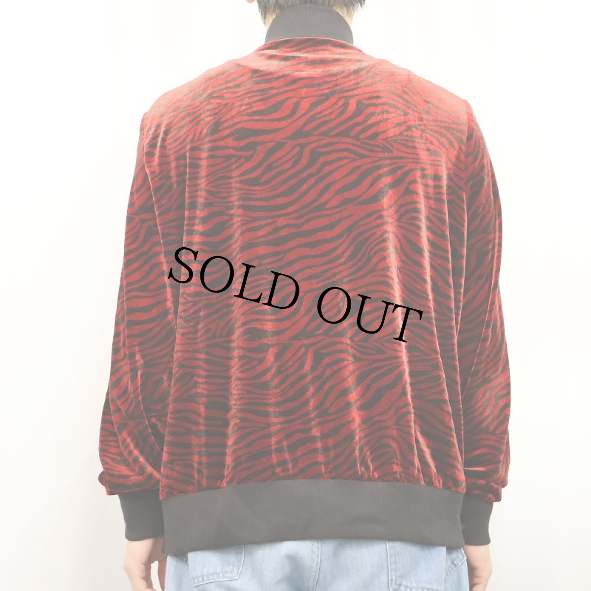 画像3: susan graver style ゼブラ柄 ベロアジャケット XL (3)