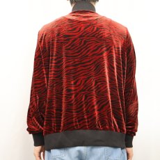 画像3: susan graver style ゼブラ柄 ベロアジャケット XL (3)