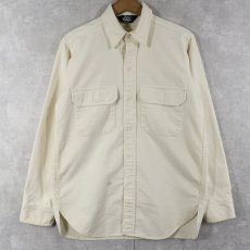 画像1: 80's Woolrich USA製 シャモアクロスシャツ M (1)