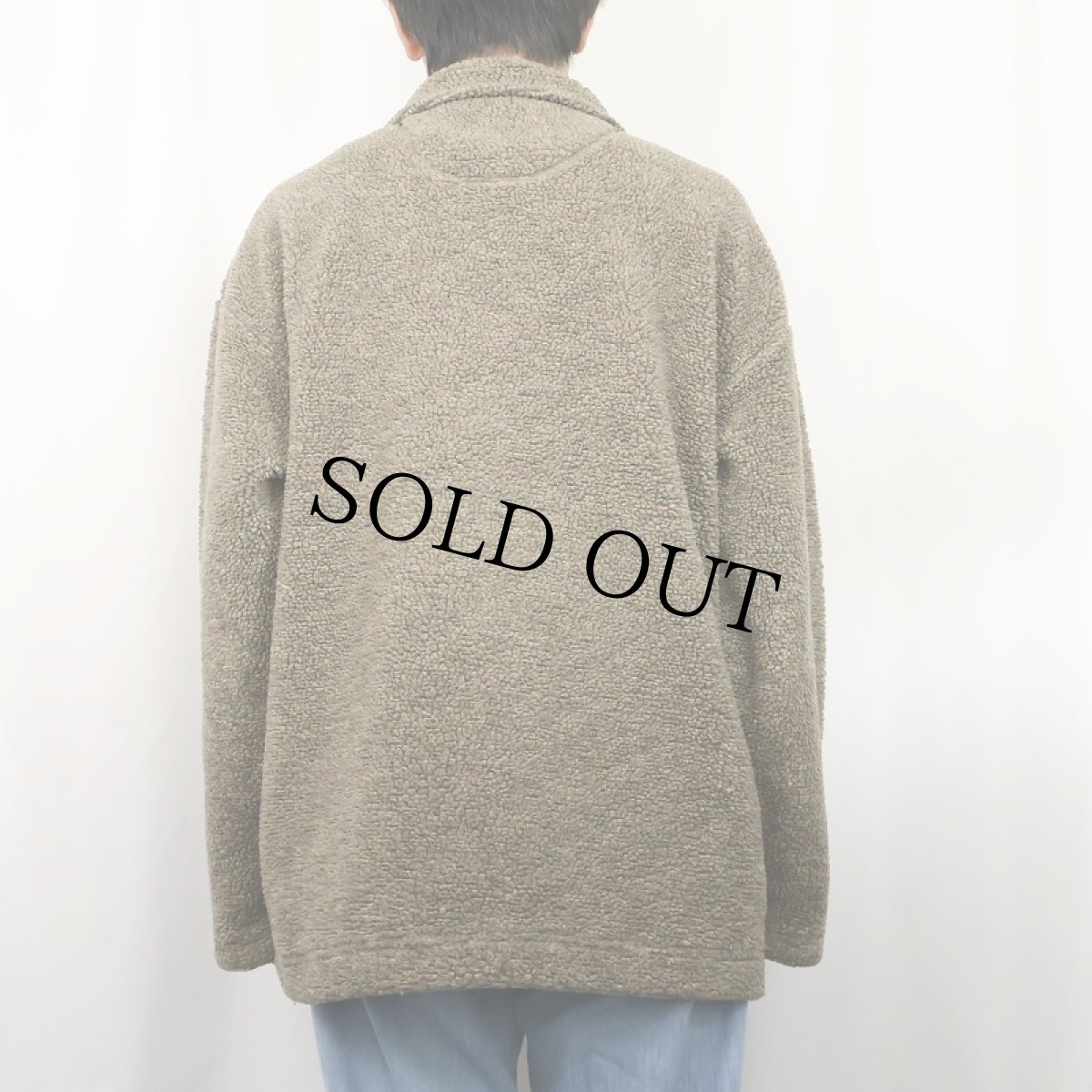 画像5: Ocean Pacific ロゴ刺繍 ハーフジップ ボアジャケット M (5)