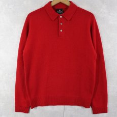 画像1: nordstorm カシミア ニットポロシャツ M (1)