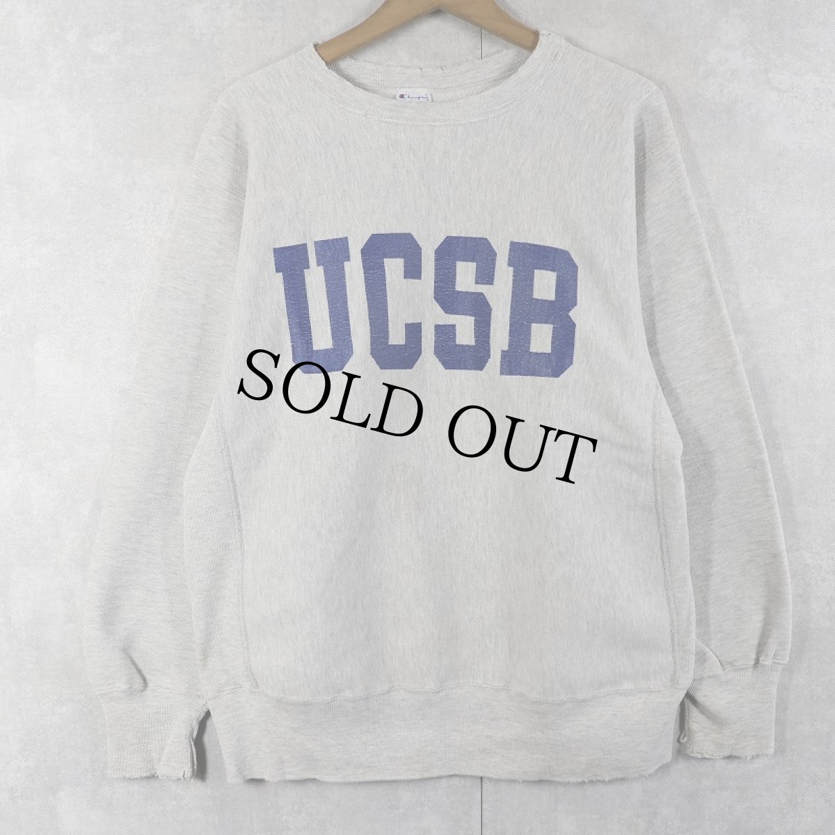 画像1: 90's Champion REVERSE WEAVE USA製 "UCSB" プリントスウェット L (1)