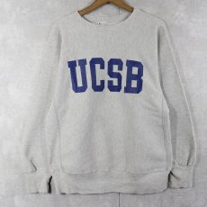 画像1: 90's Champion REVERSE WEAVE USA製 "UCSB" プリントスウェット L (1)