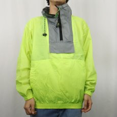 画像3: 90's Ocean Pacific ネオンカラー ナイロンアノラックパーカー (3)