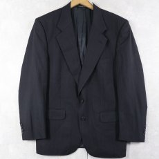画像1: 〜90's Burberry's ストライプ柄 ウールテーラードジャケット BLACK (1)