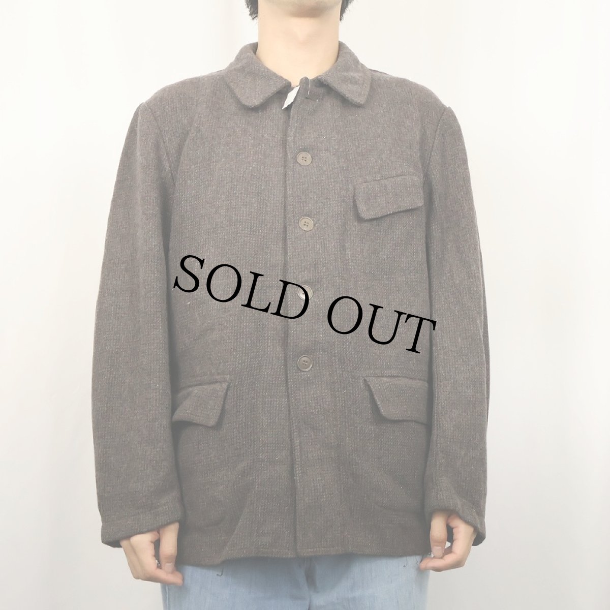 画像2: 50's FRENCH ウールファーマーズジャケット (2)