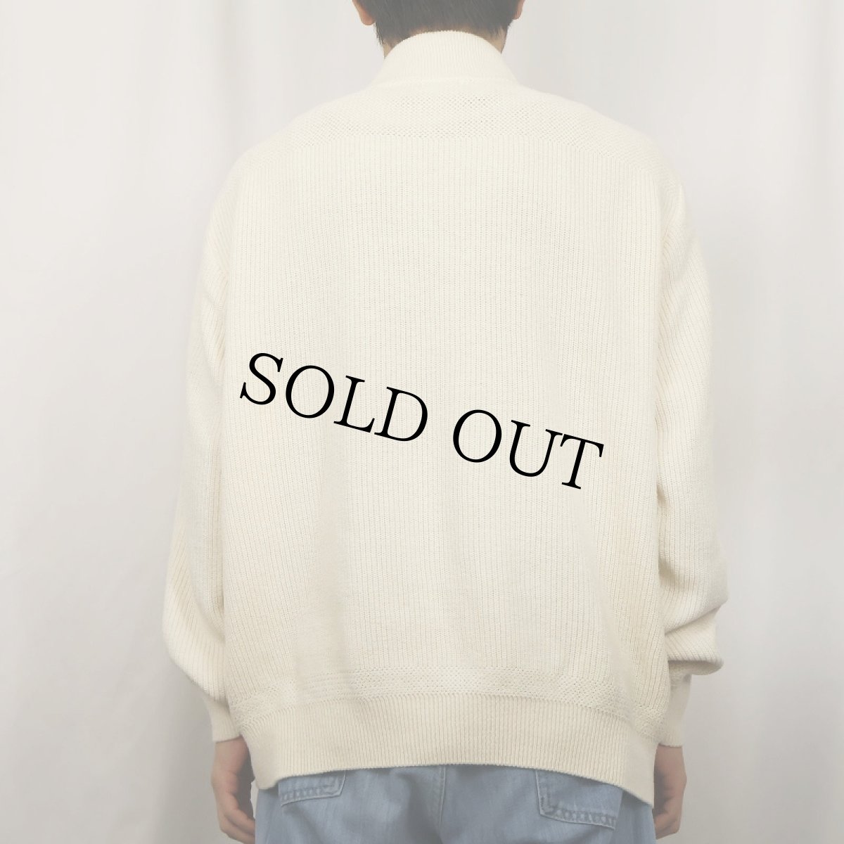 画像3: 80〜90's L.L.Bean USA製 ヘンリーネック コットンニットセーター L (3)