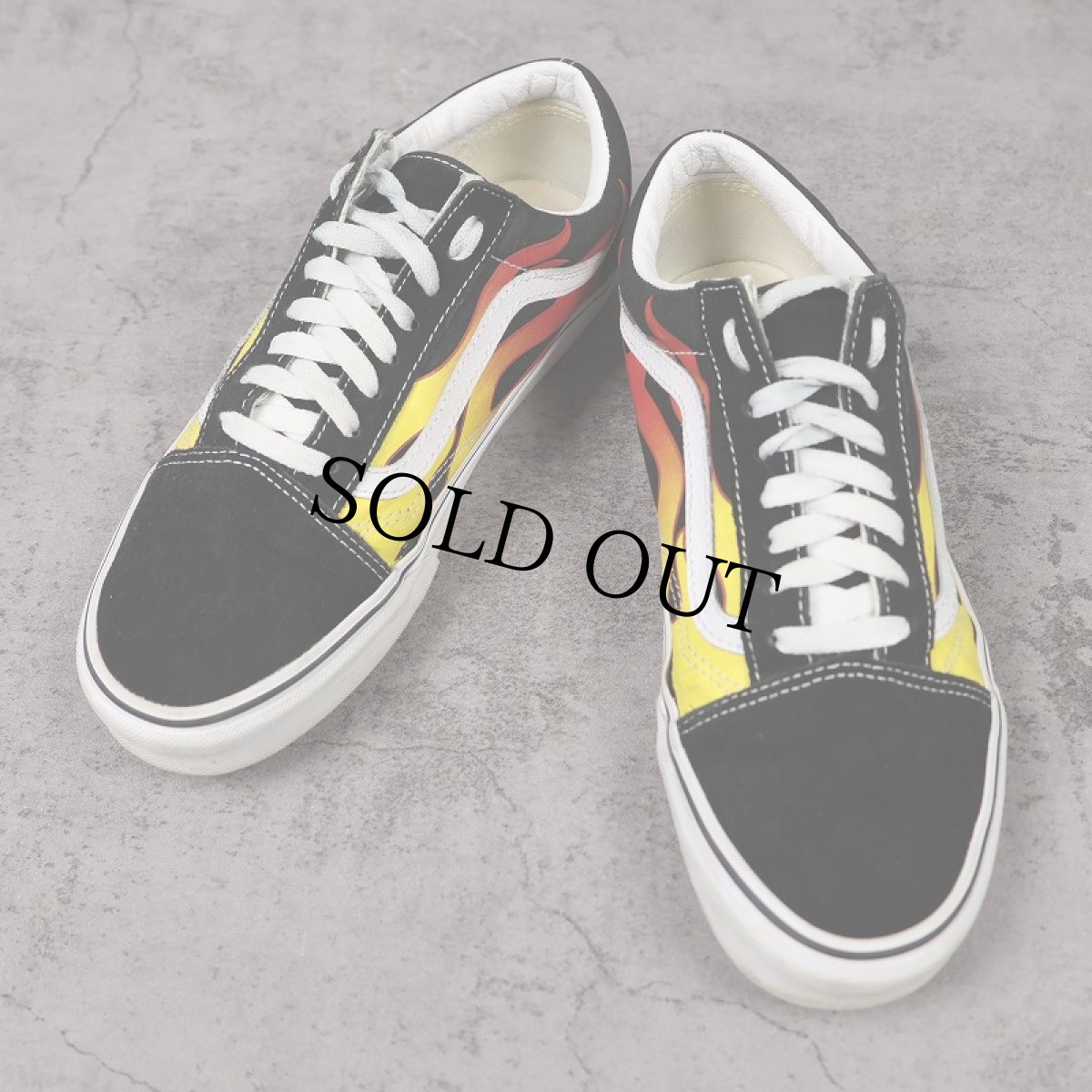画像1: VANS OLD SKOOL ファイヤーパターン スニーカー 26cm (1)