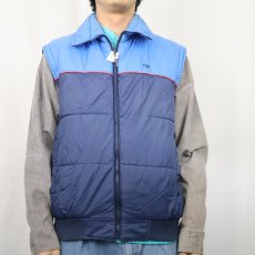 画像3: 70's Ocean Pacific 2トーン 中綿入り ナイロンベスト L (3)