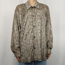 画像2: Y.M.L.A. パイソン柄 ベロアシャツ (2)