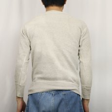 画像3: 40〜50's WINSTON "McCHORD A.F.BASE" 染み込みプリント 前Vスウェット S (3)