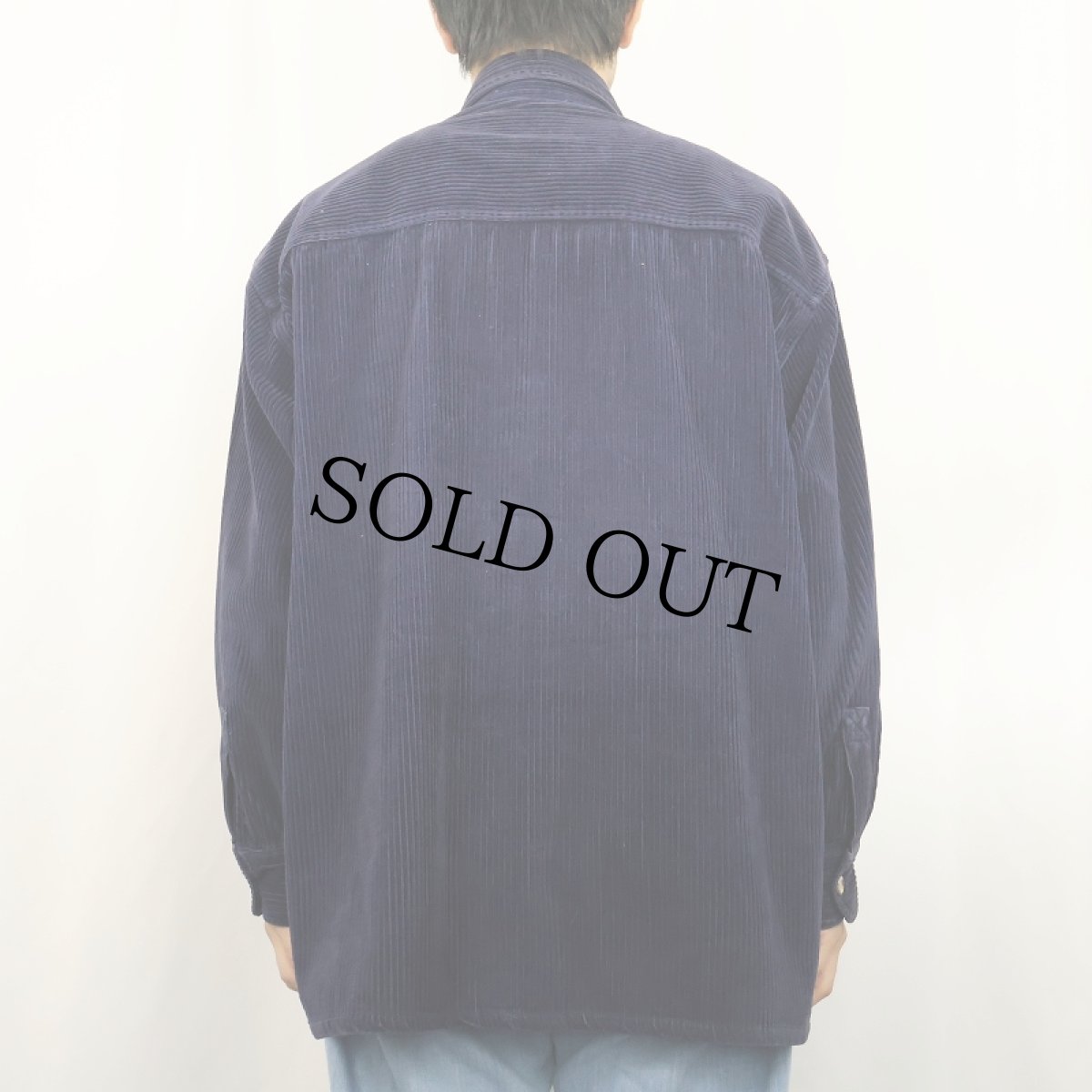 画像3: 【SALE】 Fast Pace 太畝コーデュロイ ジップシャツジャケット NAVY L (3)