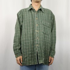 画像4: Ocean Pacific チェック柄 コットンシャツ XL (4)