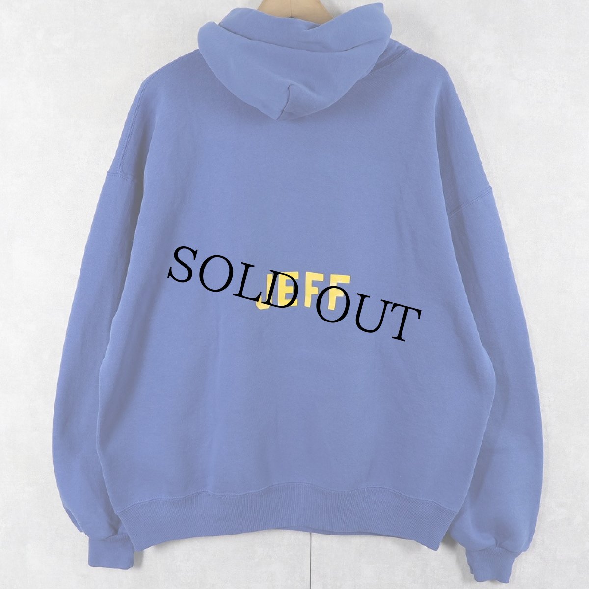 画像1: 90's RUSSELL ATHLETIC USA製 "JEFF" バックプリント スウェットフーディー XL (1)