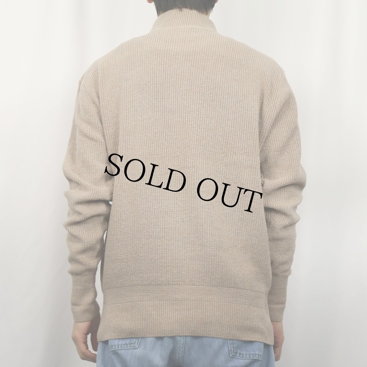 画像3: 80〜90's L.L.Bean USA製 猫目ボタン ヘンリーネック コットンニットセーター L (3)