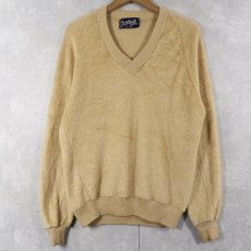 画像1: 70〜80's Troy Hill USA製 Vネック パイルニットセーター (1)