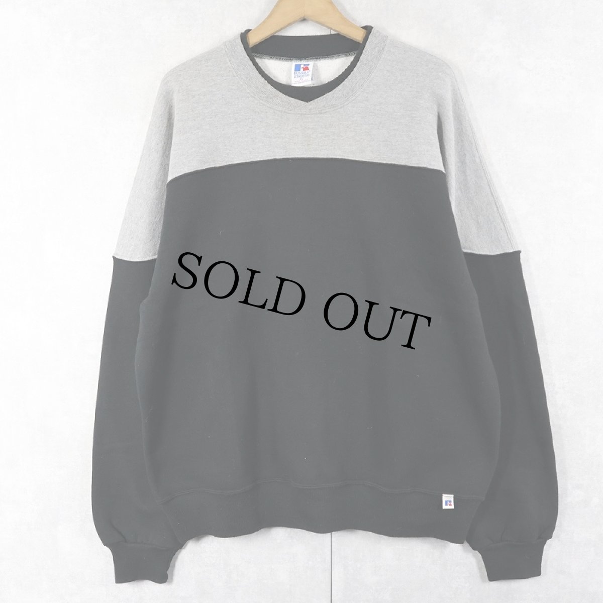 画像1: 90's RUSSELL ATHLETIC USA製 2トーンスウェット XL (1)