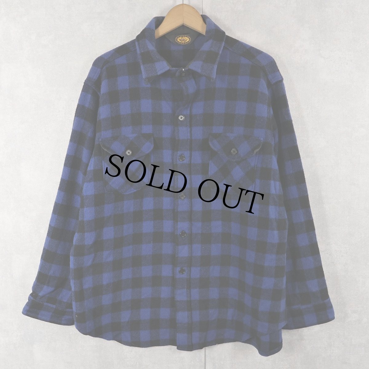 画像1: 80's Woolrich バッファローチェック柄 ウールシャツ  (1)