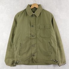 画像1: 60〜70's U.S.NAVY A-2 スタッズカスタム デッキジャケット MEDIUM (1)