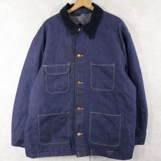 画像3: 〜70's UNKNOWN バットダイ ブランケットライナー デニムカバーオール  (3)