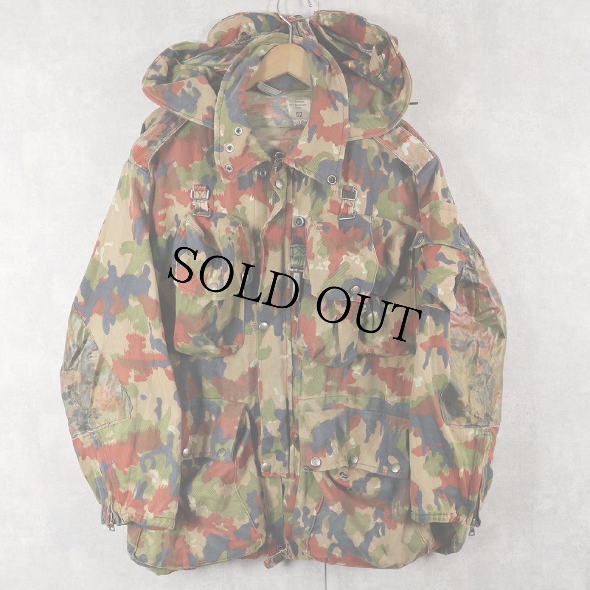 画像1: 60's スイス軍 M-1960 アルペンカモ フィールドジャケット SIZE52 (1)