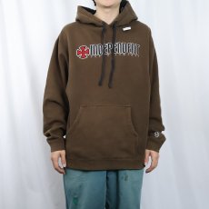 画像3: INDEPENDENT スケートブランド ロゴ刺繍スウェットフーディー M (3)
